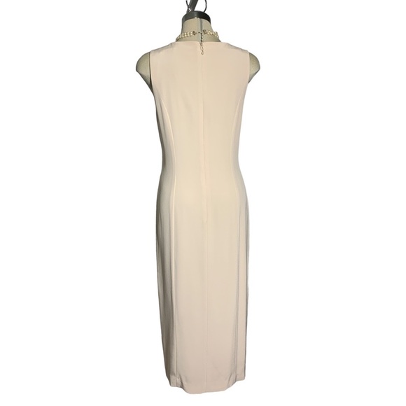 Montage Collection Luxury Beige Beaded Embellished Formal Dress & Jacket S 14 - Picture 6 of 17